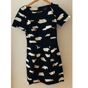 French Connection Black & White Graphic Dress